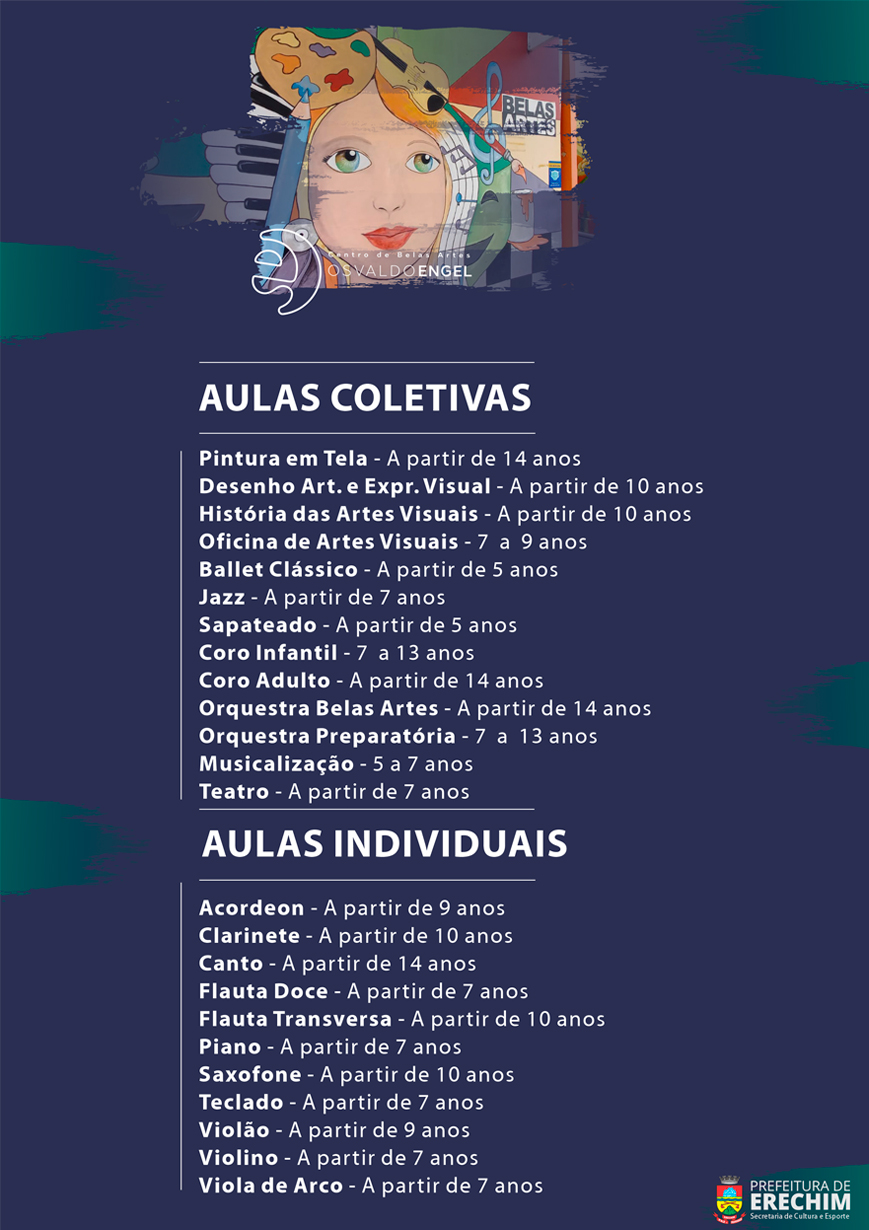 Você está visualizando atualmente INSCRIÇÕES PARA NOVOS ESTUDANTES DO CENTRO DE BELAS ARTES OSVALDO ENGEL INICIAM NA PRÓXIMA TERÇA-FEIRA