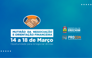 Leia mais sobre o artigo MUTIRÃO DO PROCON: SEMANA PARA RENEGOCIAR DÍVIDAS E COLOCAR AS CONTAS EM DIA