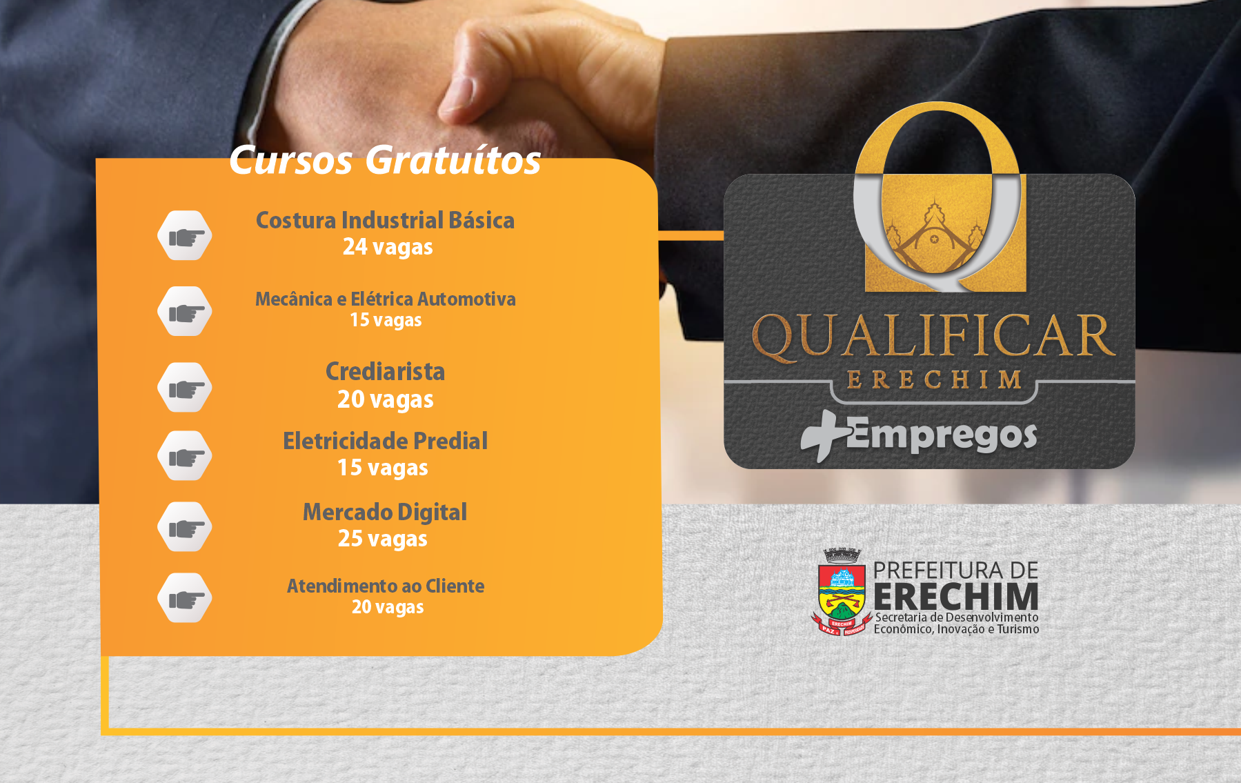 Você está visualizando atualmente QUALIFICAR ERECHIM + EMPREGOS: 6 CURSOS GRATUITOS COM INSCRIÇÕES ABERTAS ATÉ SEXTA-FEIRA