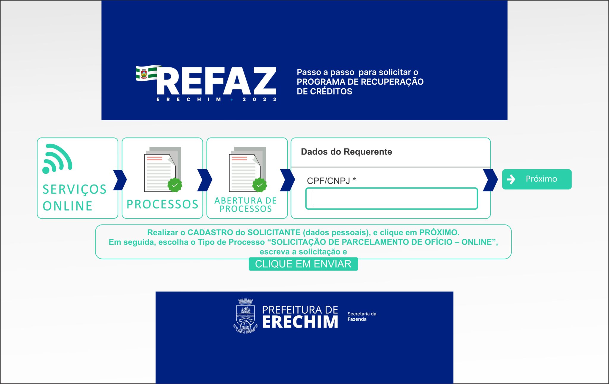 Você está visualizando atualmente PASSO A PASSO PARA SOLICITAR O REFAZ 5