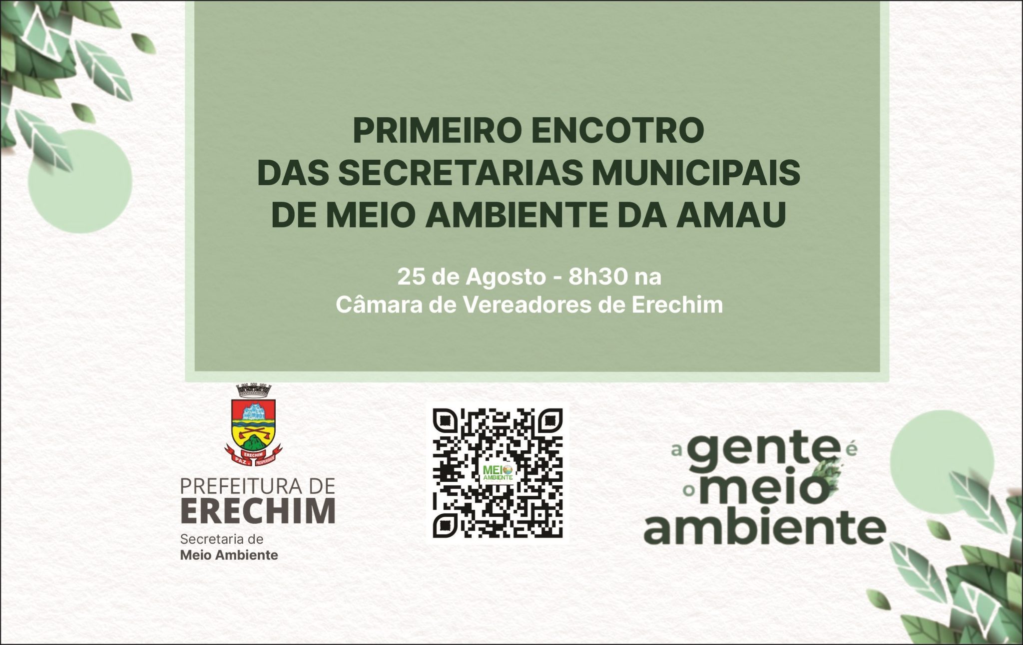 Você está visualizando atualmente ERECHIM SEDIARÁ 1º ENCONTRO DAS SECRETARIAS DE MEIO AMBIENTE DA AMAU