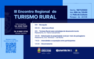 Leia mais sobre o artigo 3º ENCONTRO REGIONAL DE TURISMO RURAL SERÁ NA FRINAPE 2022