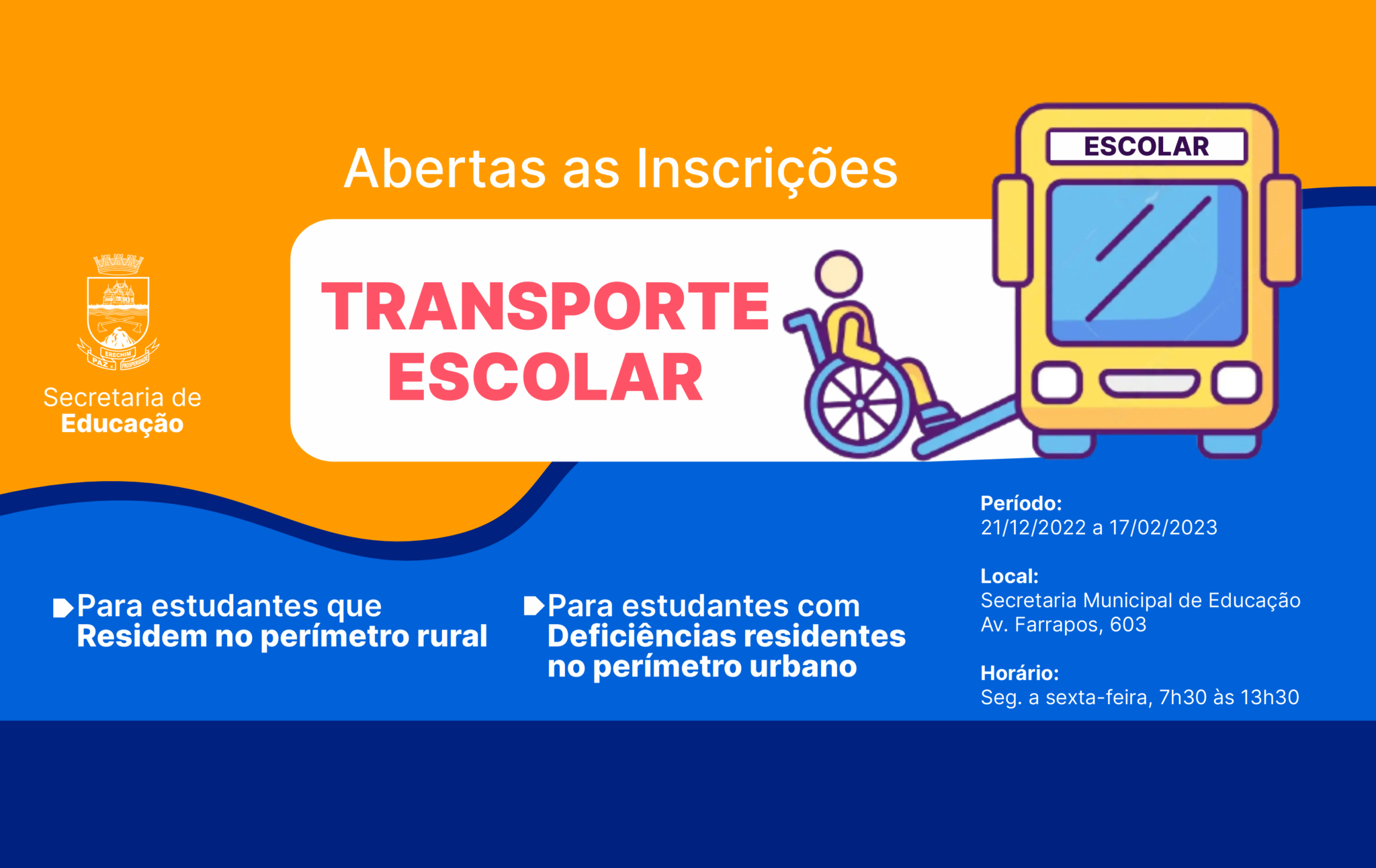 InscriÇÕes Para O Transporte Escolar Iniciam Nesta Quarta Feira Amau Associação De 0400