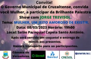 Palestra Show em Comemoração ao dia Internacional da Mulher!