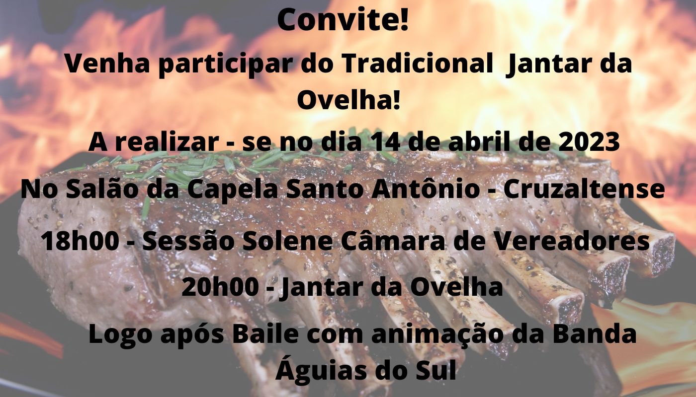 Você está visualizando atualmente Jantar Tradicional da Ovelha!